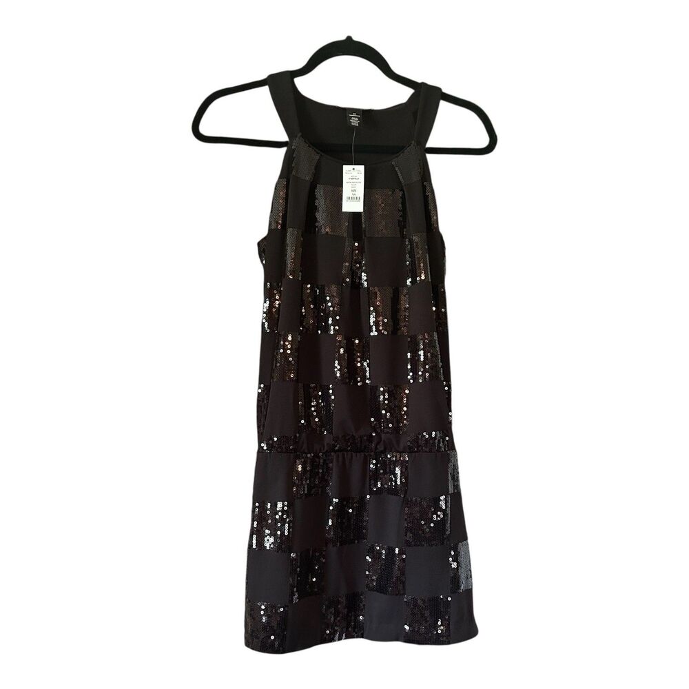 White House Black Market Sequin Mini Dress Tunic Cocktail Holiday Party WHBM XS